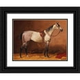thumbnail image 1 of Volkers, Emil 18x15 Black Ornate Wood Framed with Double Matting Museum Art Print Titled - Saddled sport horse, 1 of 4