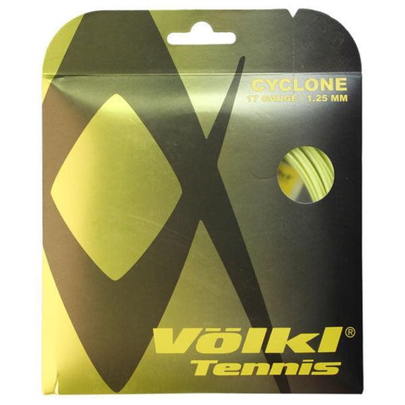 VOLKL Cyclone | Tennis Racquet String | Spin & Control | Ten-sided co-polymer (Neon Yellow, 17g Set)