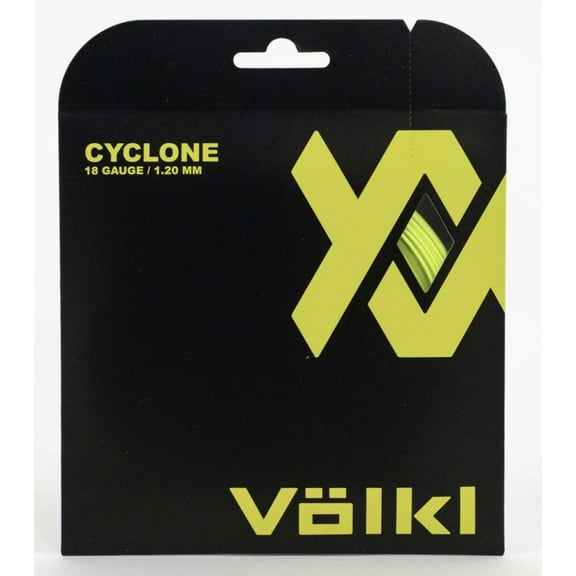 VOLKL Cyclone | Tennis Racquet String | Spin & Control | Ten-sided co-polymer (Neon Yellow, 18g Set)