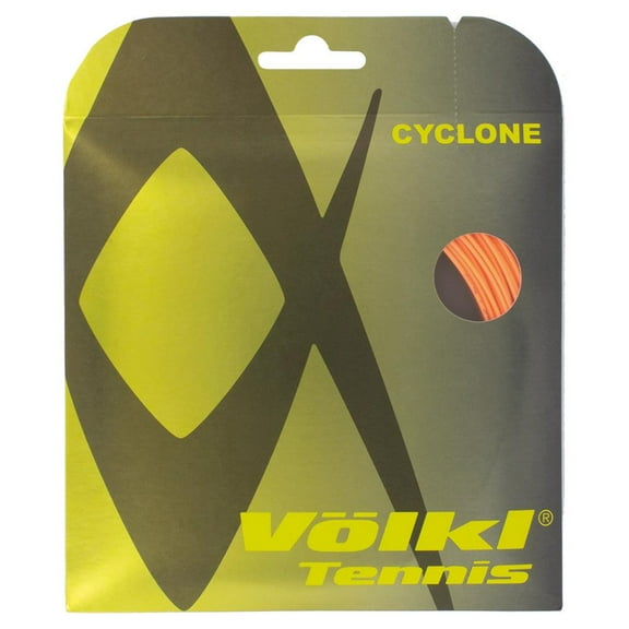 VOLKL Cyclone | Tennis Racquet String | Spin & Control | Ten-sided co-polymer (Fluo Carrot, 18g Set)