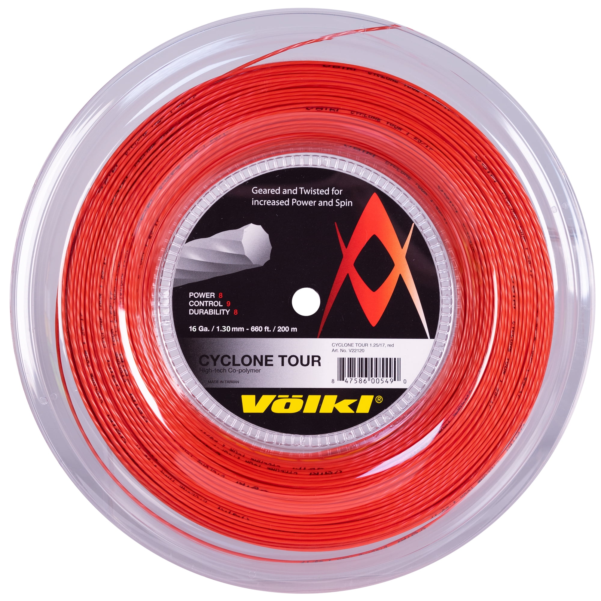 VOLKL Cyclone Tour | Tennis Racquet String | Spin & Control | Ten-sided ...