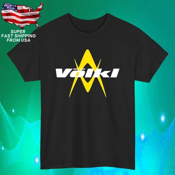 Volkl Sports logo Size L black tshirt