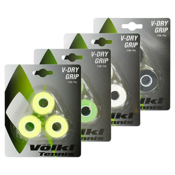 Volkl V-Dry 3 Pack Overgrips - White