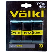 VOLKL V-Tac Grip | Overgrip | Ultra Thin | Ultra Tacky | Super Absorbent | High Performance Tennis Grip Black, 3 Overgrips per Package