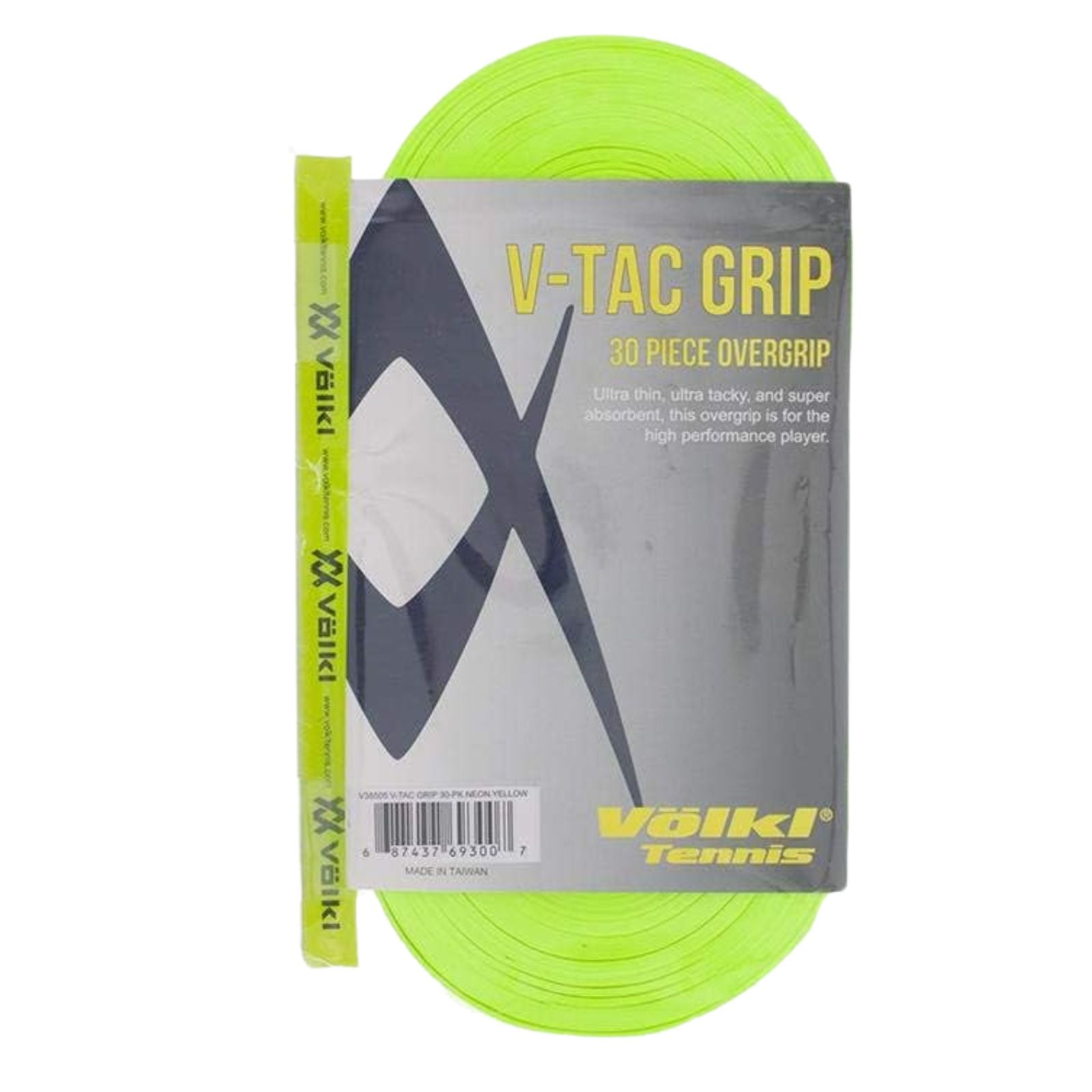 VOLKL V-Tac Grip | Overgrip | Ultra Thin | Ultra Tacky | Super Absorbent | High Performance Tennis Grip