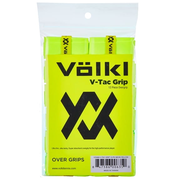 VOLKL V-Tac Grip | Overgrip | Ultra Thin | Ultra Tacky | Super Absorbent | High Performance Tennis Grip