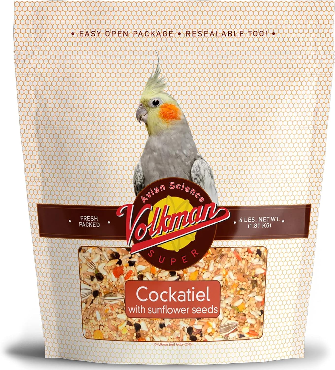 Volkman Seed Avian Science Super Cockatiel With Sunflower 4lb
