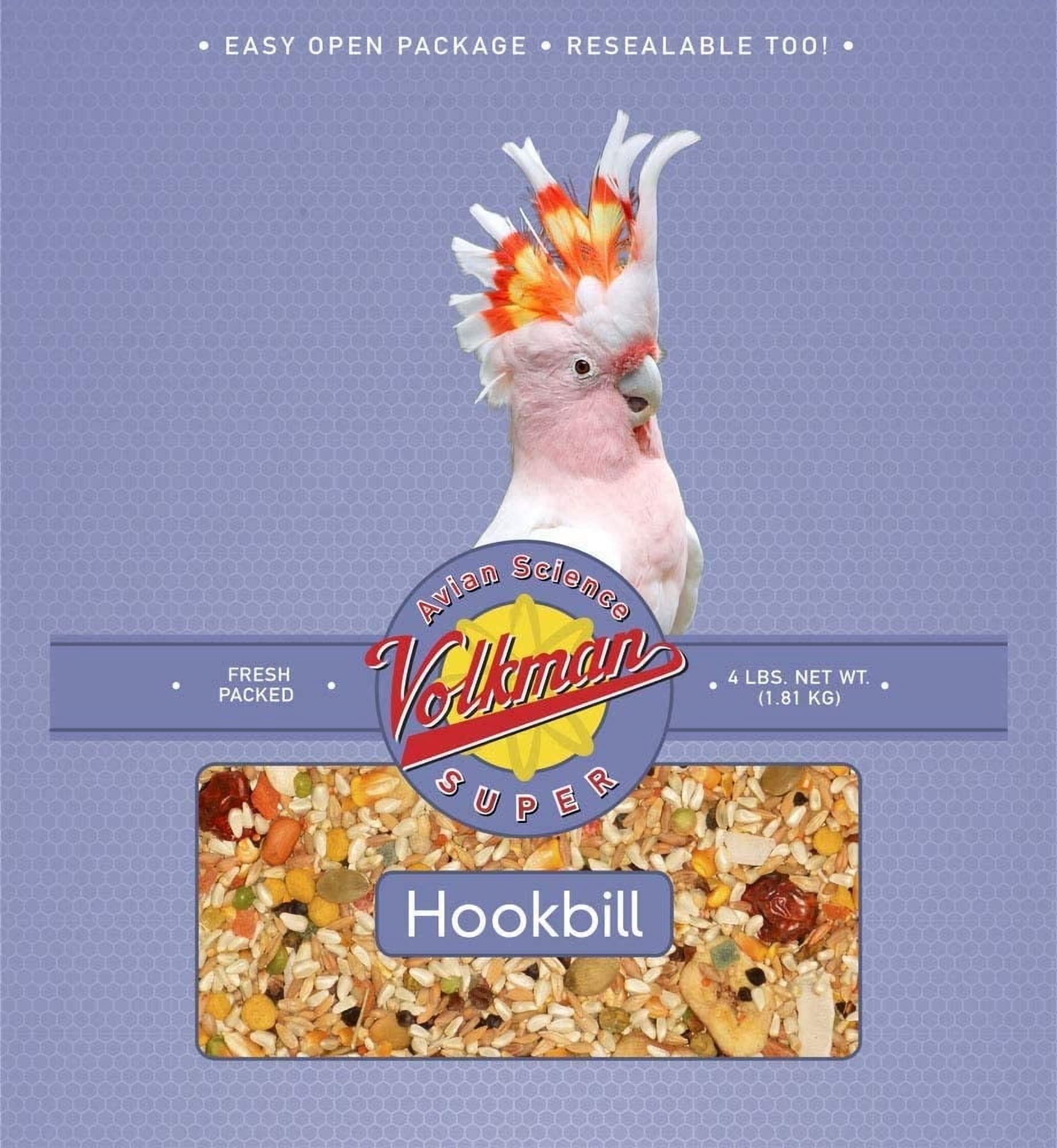 Volkman Seed Avian Science Super Hookbill Nutritionally Balanced Diet Food 4 lbs