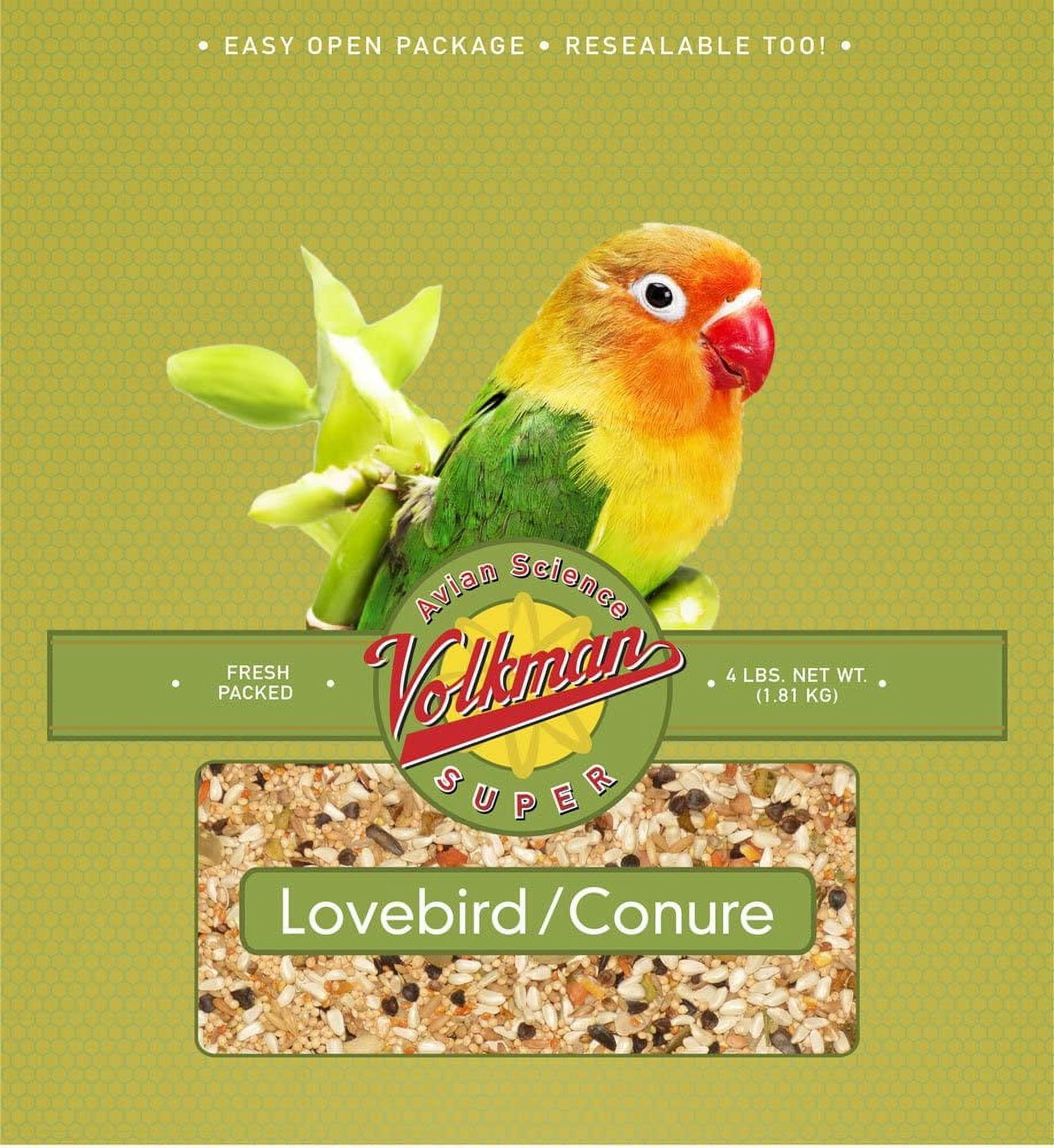 Volkman Seed Avian Science Super Lovebird Conure Nutritionally Balanced 4 lbs