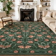 thumbnail image 1 of Volkmi Area Rugs for Living Room,Washable Rugs Ultra-Thin Oriental Non-Slip Non Shedding Accent Carpet for Bedroom Dining Room 10*13ft Dark Green, 1 of 8