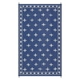 thumbnail image 1 of Volkmi Reversible Geometric Outdoor Rug – Waterproof, UV Resistant Low-Pile Plastic Mat for Patio, Garden, Camping, Easy to Clean, Large 9x18ft, Deep Blue/White, USA Specs, 1 of 10