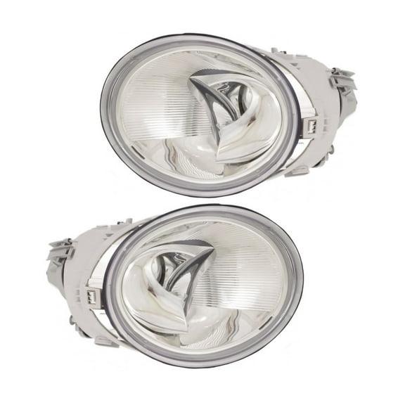 For Volkswagen Beetle 1998-2005 Headlight Driver and Passenger Side | Pair | Convertible/Hatchback | Replacement For VW2502106, VW2503106 | 1C0941029K, 1C0941030K