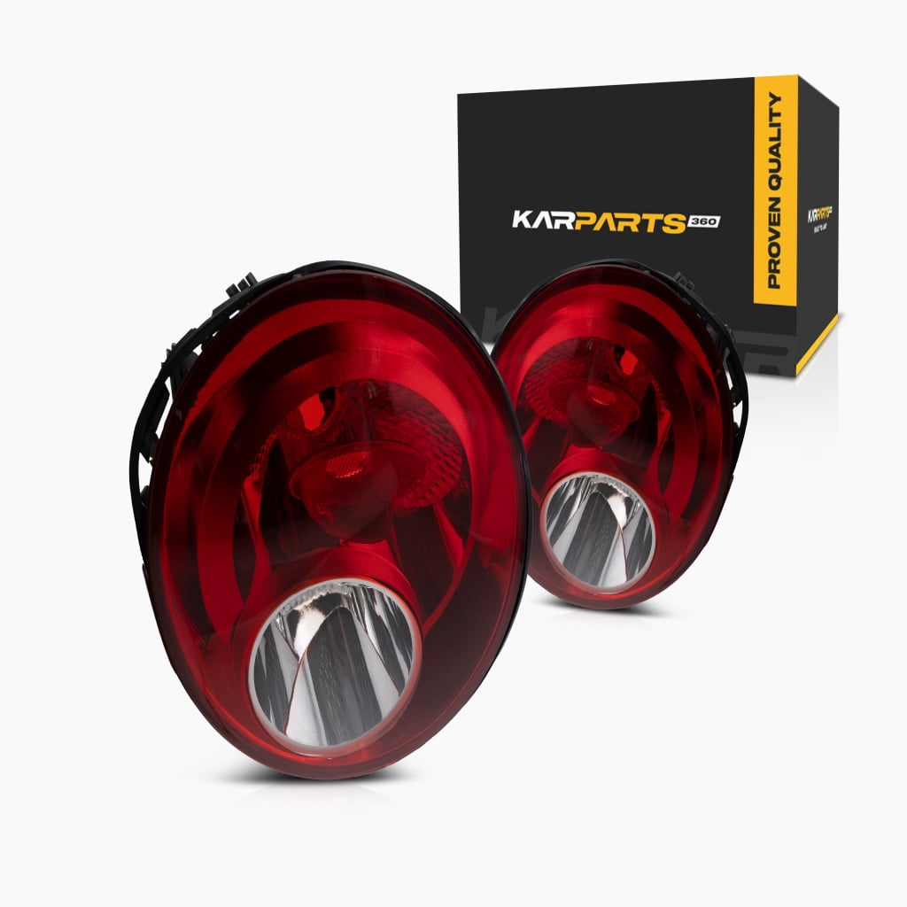 For Volkswagen Beetle 2006 2007 2008 2009 2010 Tail Light Assembly Driver and Passenger Side | Pair | Replacement For VW2818110, VW2819110 | 1C0945095M, 1C0945171F