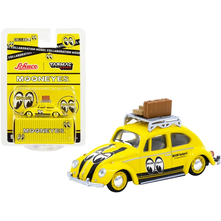 Volkswagen Beetle Low Ride Yellow w/ Roof Rack & Luggage