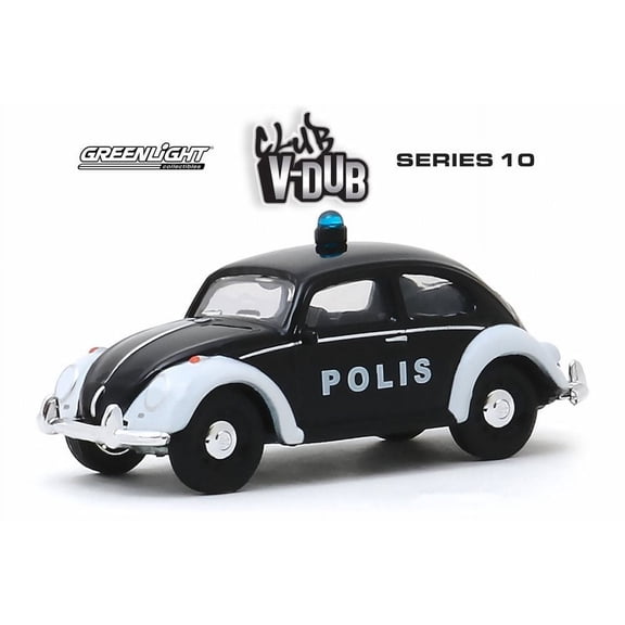 Volkswagen Beetle Police Car - Polis Trollveggen, Norway, Black - Greenlight 29980F/48 - 1/64 scale Diecast Model Toy Car