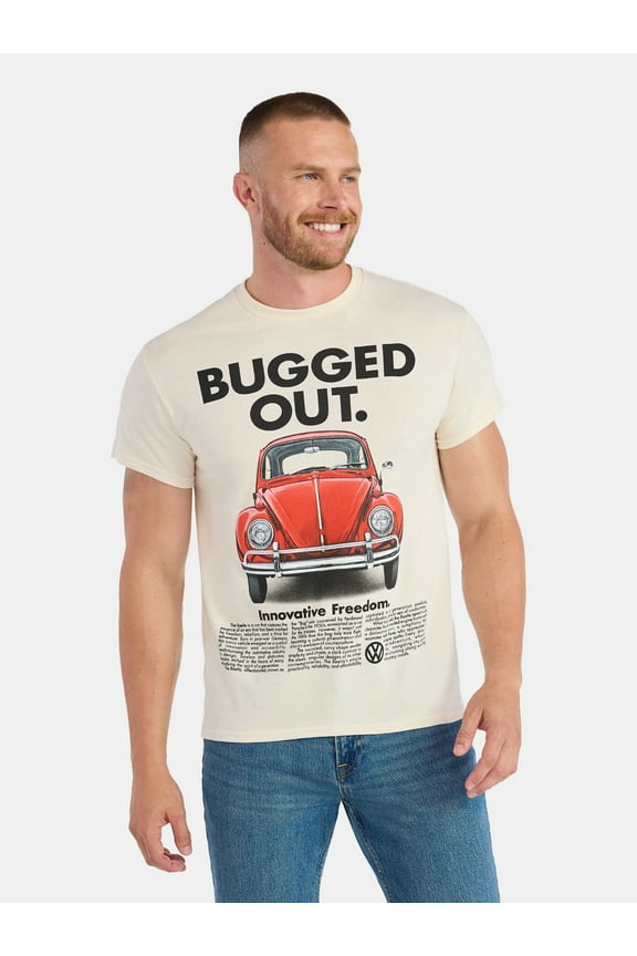 Bug Men's & Big Men's Graphic Tee with Short Sleeves, Sizes S-3XL