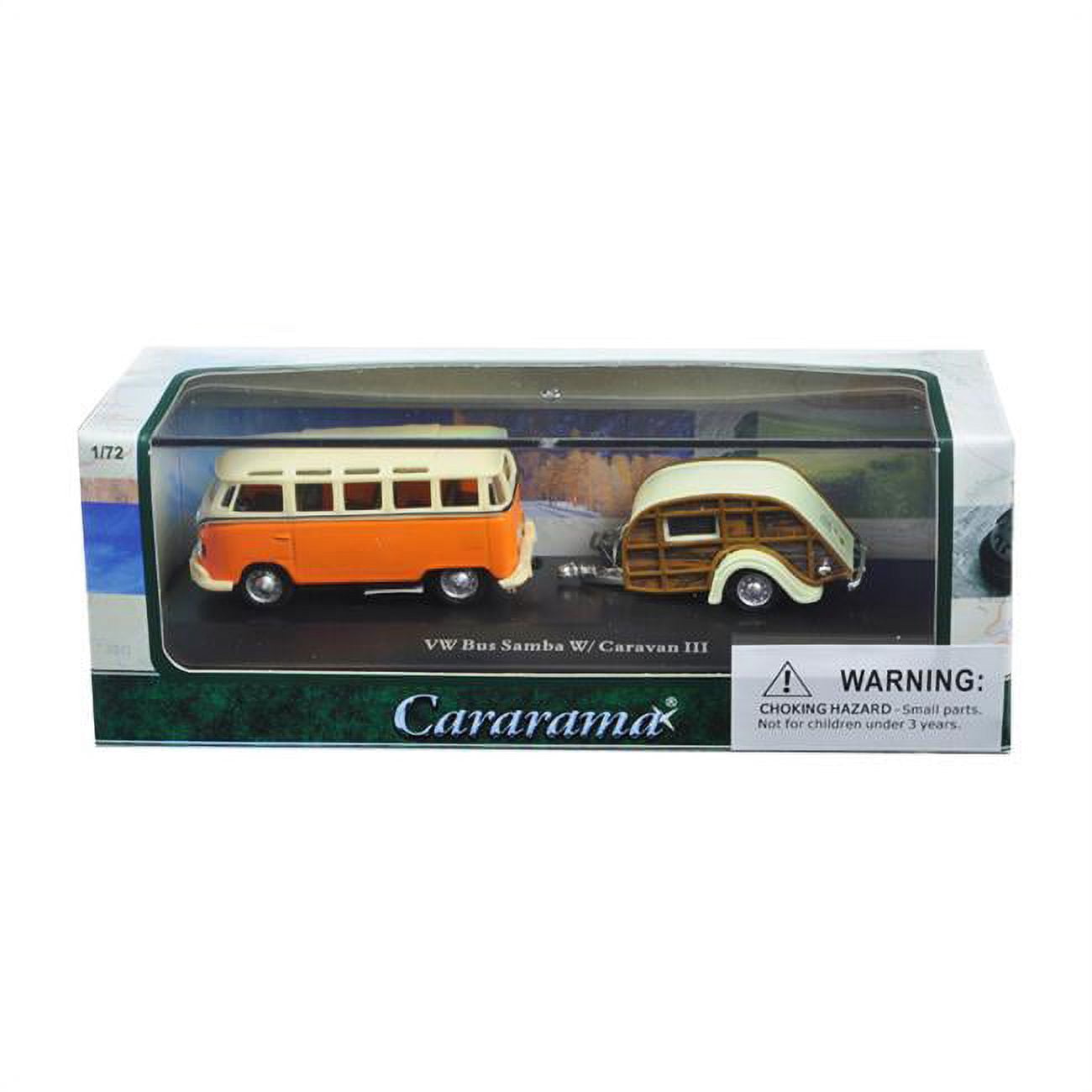 Volkswagen Bus Samba Orange with Caravan III Trail - Walmart.com