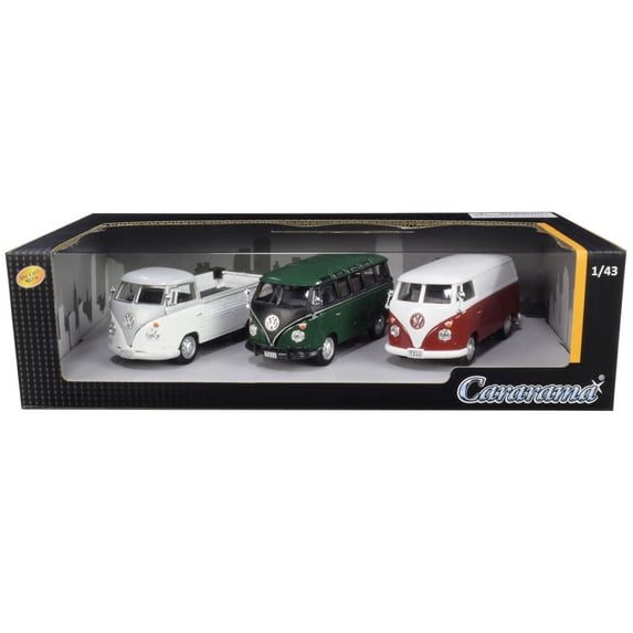 Volkswagen Buses 3pc Gift Set 1/43 Diecast Model Cars by Cararama