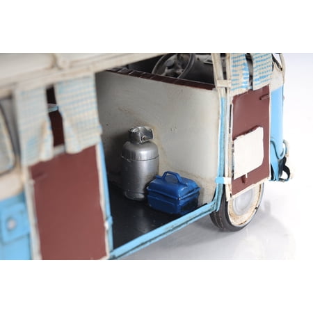 Volkswagen Camp Bus Iron Vintage VW Van Model Car Vintage Style by Xoticbrands - Veronese Size (Small)