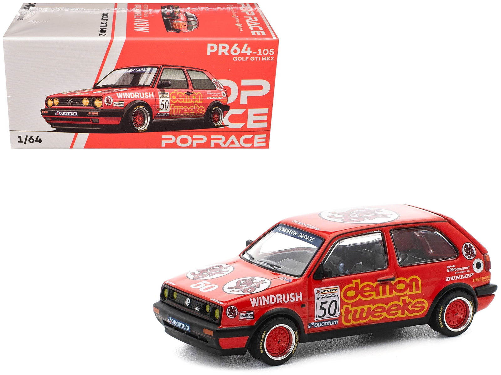 ミニカー BRITISH SPORTS CAR COLLECTION 1/64 Volkswagen Golf GTI MK2 #50 Demon Tweeks 