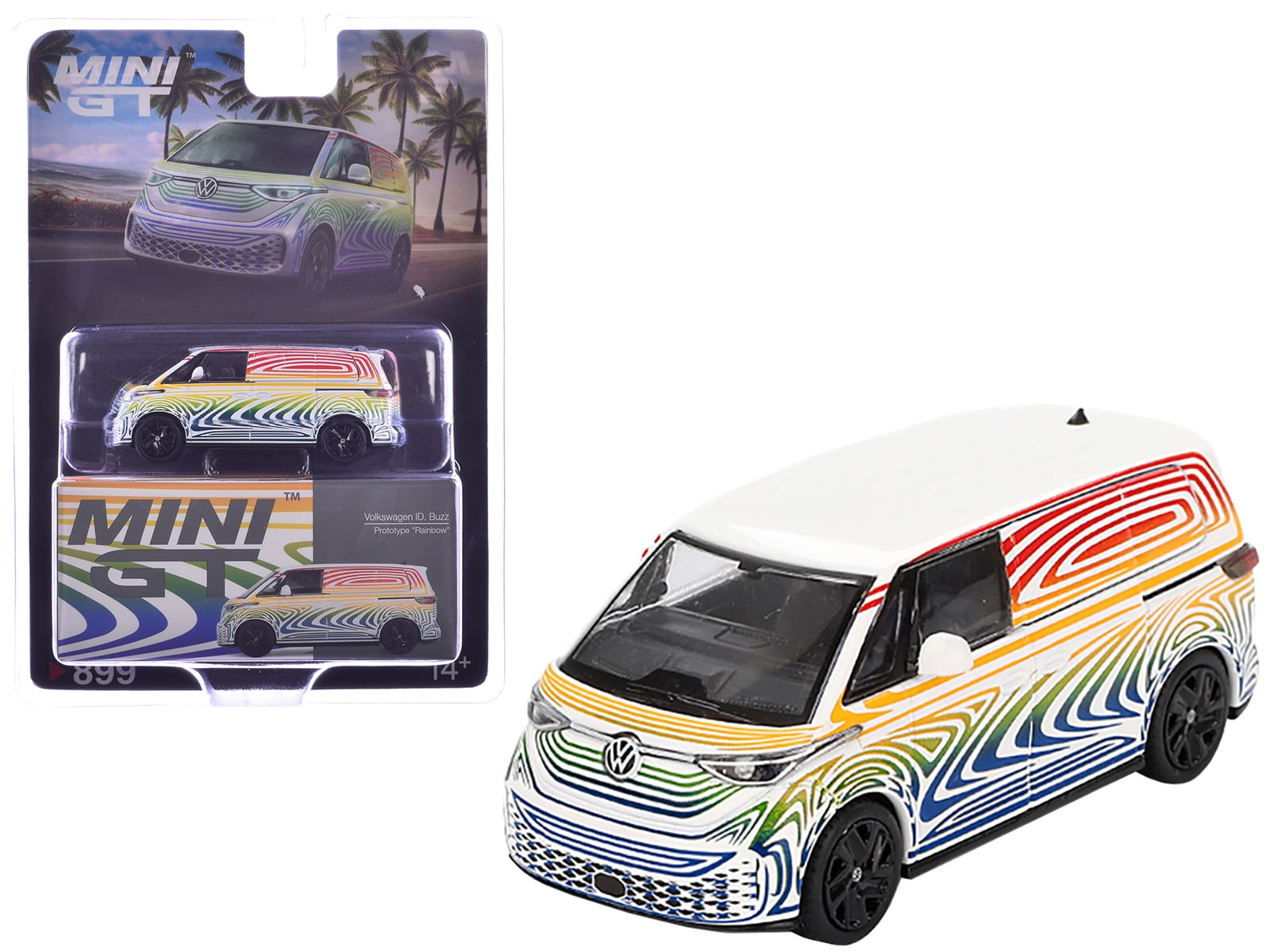Volkswagen ID. Buzz Van Rainbow 1/64 Diecast - Mini GT