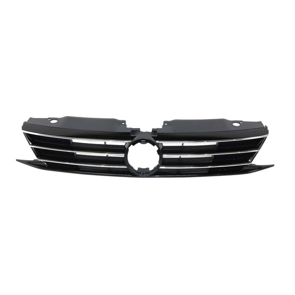 For Volkswagen Jetta 2015 2016 2017 2018 Grille Assembly | CAPA Certified | With Chrome Molding | Primed  Ready To Paint | Replacement For VW1200165, VW1200165C | 5C6853651AJZLL
