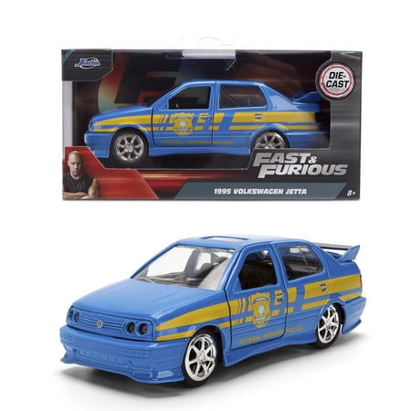 Fast & Furious Volkswagen Jetta Police Diecast Car by Jada Toys – Federal Highway Patrol 1:32 Scale Vehicle with Opening Doors – Movie Replica for Collectors and Fans