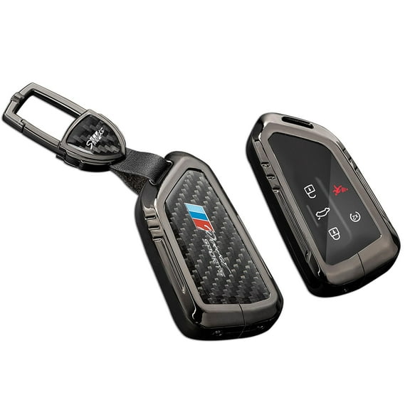 for Volkswagen Key Fob Cover with Keychain,Real Carbon Fiber Zinc Alloy Protection Key Case Compatible with VW ID3 ID4 MK8 Golf GTI Skoda Octavia Enyaq Smart Key shell Accessories
