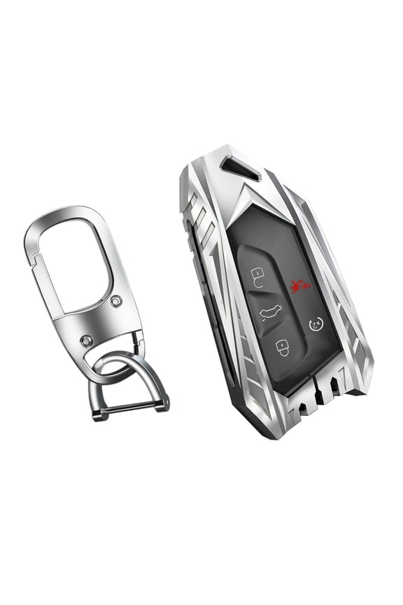 for Volkswagen Key Fob Cover with Keychain,Stylish and Durable Zinc Alloy Protection Key Case Compatible with VW ID3 ID4 MK8 Golf GTI Skoda Octavia Remote Key Shell Accessories