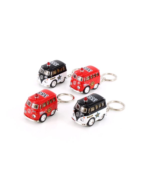 Volkswagen Little Van Keychain Police/Firefighter, Asstd - 2002DPRK - 2" Scale Set of 12 Model Cars
