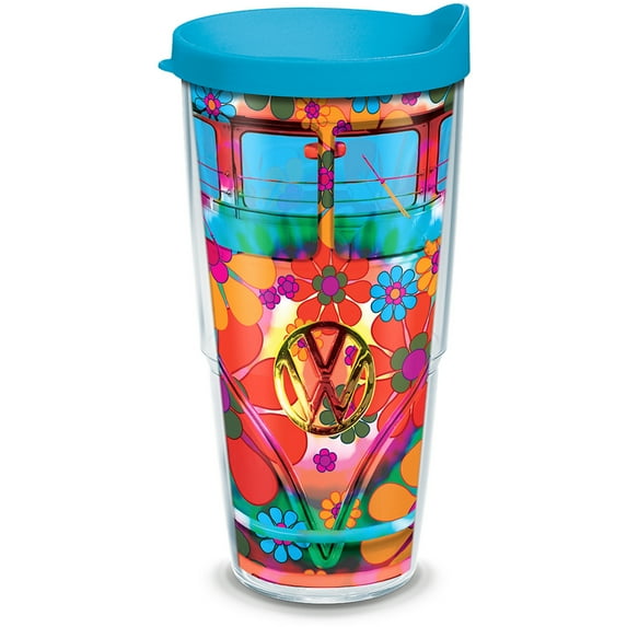 Volkswagen Peace Love 24 oz Tumbler with lid