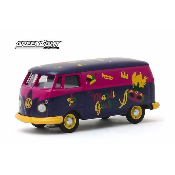 Volkswagen Type 2 Panel Van, Mardi Gras 2020 - Greenlight 30126/48 - 1/64 scale Diecast Model Toy Car