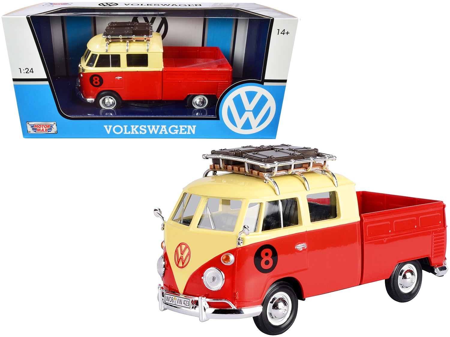 Volkswagen Type 2 (T1) #8 Pickup Truck with Roof Rack and Luggage