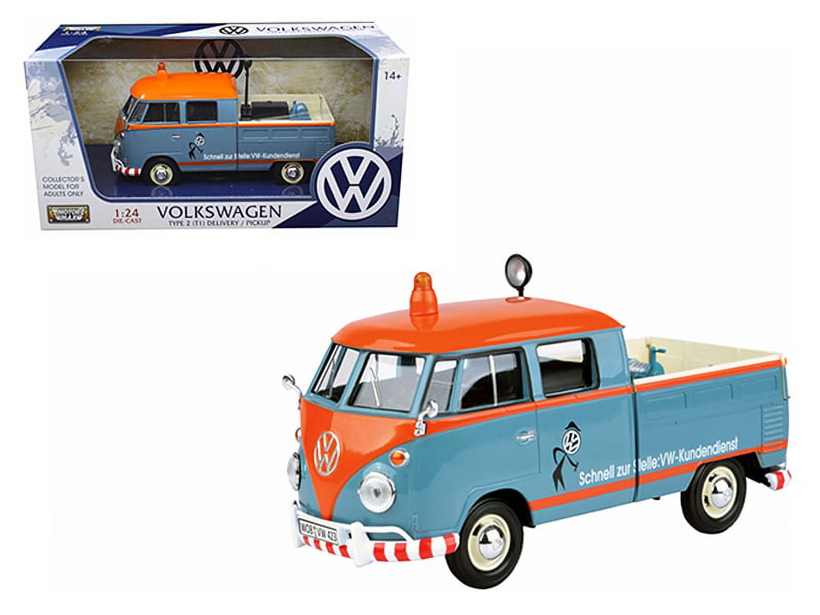 Volkswagen Type 2 (T1) Delivery Service Pickup Truck Blue and