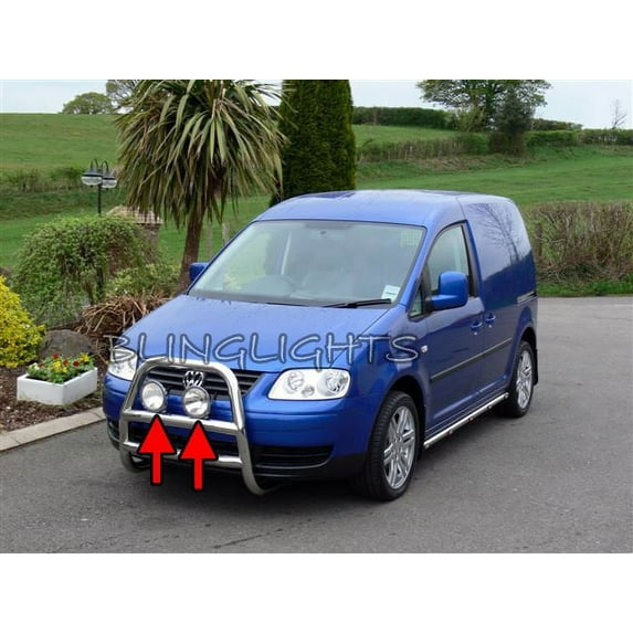 Volkswagen VW Caddy Auxilliary Lamp Brush Bar Driving Lights Off Road Aux Offroad Lamps Kit