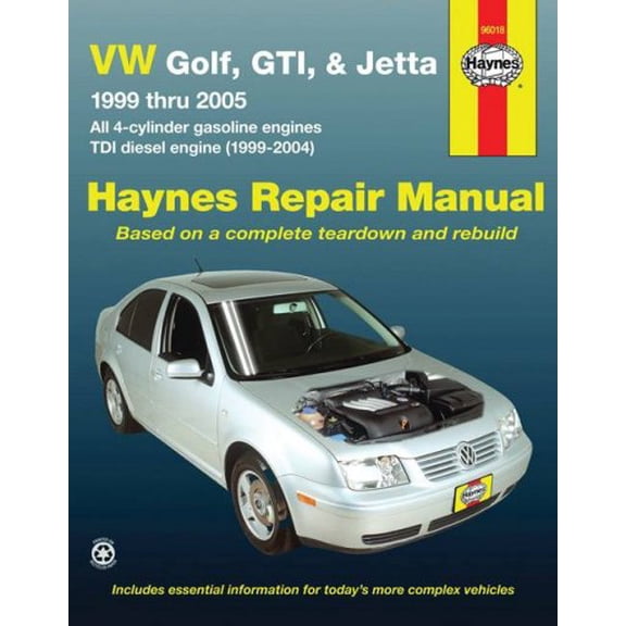 Pre-Owned Volkswagen VW Golf, GTI, & Jetta (99-05) & TDI diesel (99-04) Haynes Repair Manual ^