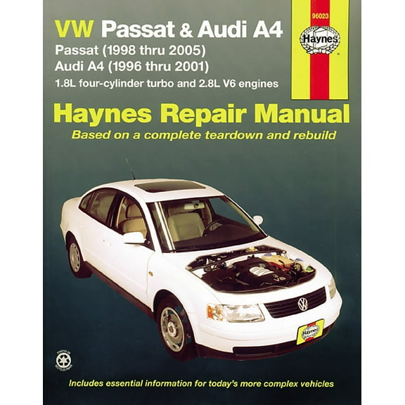 Volkswagen VW Passat (98-05) & Audi A4 1.8L turbo & 2.8L V6 (96-01) Haynes Repair Manual ^