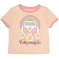 thumbnail image 1 of Volkswagen Van Girls Short Sleeve Ringer T-Shirt, Volkswagen Retro Cars Short Sleeve Tee for Girls (Sizes 4-6), 1 of 4