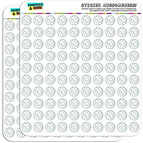 Volleyball 200 1/2" (0.5") Planner Calendar Scrapbooking Crafting Stickers