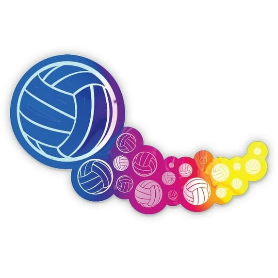 Volleyball - 8" Vinyl Sticker - For Car Laptop I-Pad - Waterproof Decal