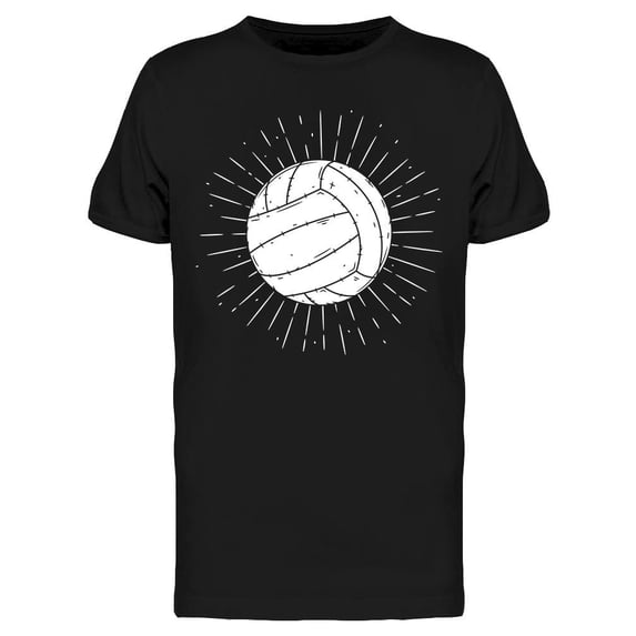 Volleyball And Divergent Rays T-Shirt Men -Image by Shutterstock, Male XX-Large