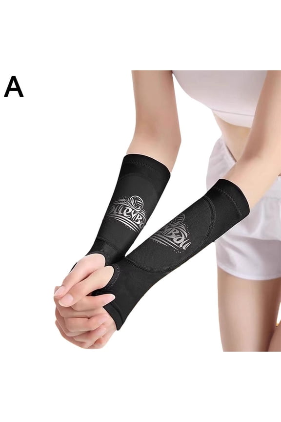 Volleyball Arm Guards with SBR Pads, Polyester Quick-Drying Fabric, Wrist Support & Compression, Breathable, Sizes S, M, L, 2 Pack