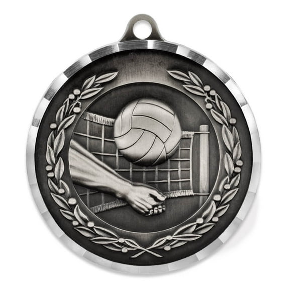 PinMart Volleyball Award Sports Bulk Medal - Silver, New, Olympic Sports