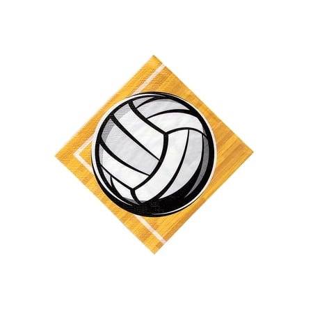 Volleyball Beverage Napkins - 16 Pieces