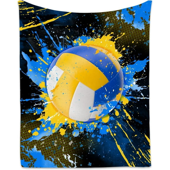 Volleyball Blanket for Girls - Warm Cozy Sports Throw Blankets for Kids - Volleyball Theme Gifts for Volleyball Players Team - 40x50 Inches Fleece Blanket for Sofa Couch
