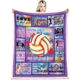 thumbnail image 1 of Volleyball Blanket,Volleyball Gifts for Teen Girls Throw Blanket,Volleyball Gifts for Team Blanket Lightweight Soft Warm Cozy Fuzzy Throws Blankets for Office Home Bedroom Sofa 50"x 60", 1 of 6