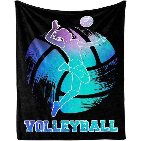 Volleyball Blanket for Women, Cool Volley Ball Themed Design Printed Throw Blankets for Teens Adults Lap, Chair Sofa, Warm Soft Cozy Blanket, 50"x 60"