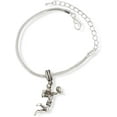 thumbnail image 1 of Volleyball Bracelet | Female Volleyball Player Snake Chain Charm Bracelet, 1 of 9