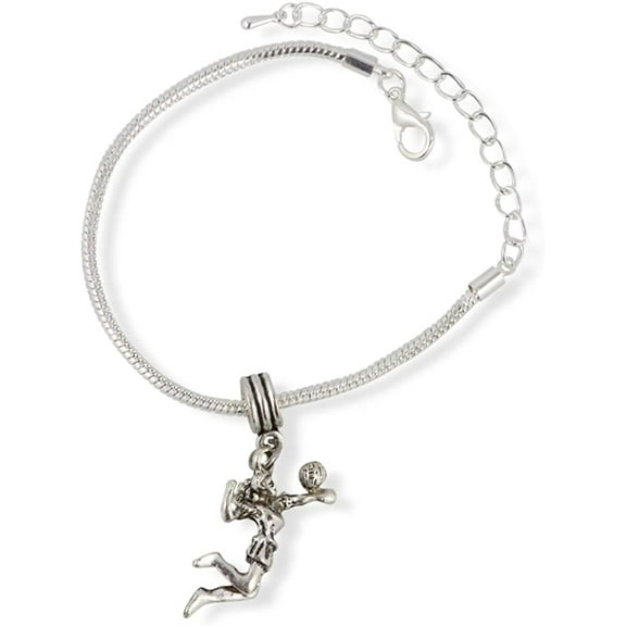 Volleyball Bracelet | Female Volleyball Player Snake Chain Charm Bracelet