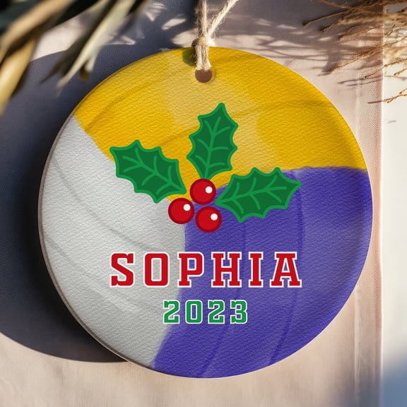Volleyball Christmas Ornament — Custom Name, Jersey Number & Year, Team/Coach Keepsake